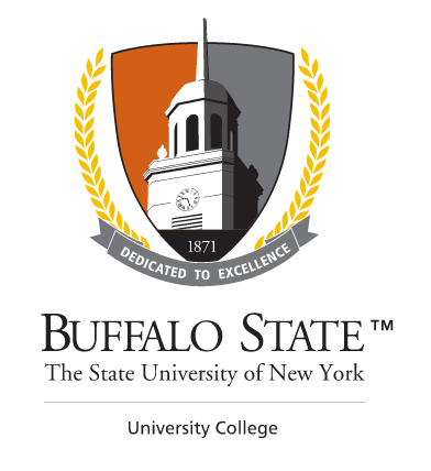 Buffalo State University College Signature Mark, full color vertical variant, cell 43