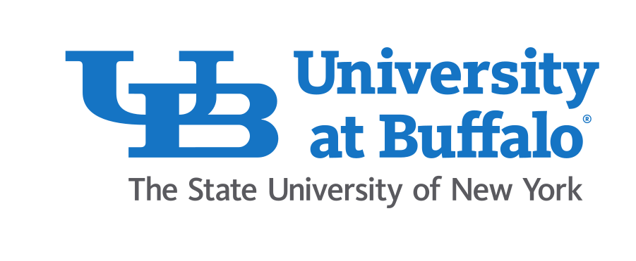 University at Buffalo logo, horizontal UB/text with SUNY, UB Blue variant, cell 9