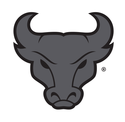 Spirit Mark bull head, black with grey outline variant, cell 32
