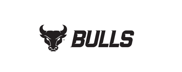 bull head next to BULLS wordmark, black variant, cell 79