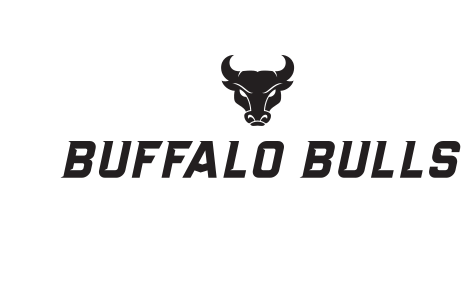 Buffalo Bulls Spiritmark, black/white on gray variant, cell 123