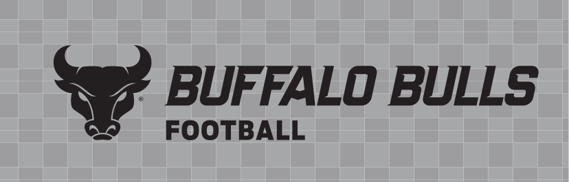 Buffalo Bulls Spiritmark, black on gray variant, cell 127