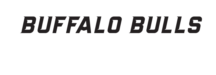 Buffalo Bulls Wordmark, black/white on gray variant, cell 139