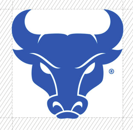 buffalo head spirit mark, blue variant