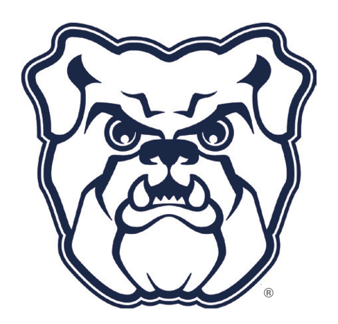 bulldog head, one color navy variant