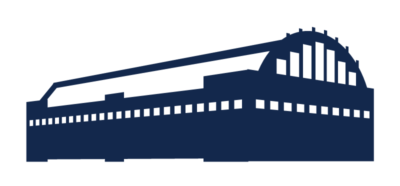 Hinkle Fieldhouse, 1-color navy variant, cell 6
