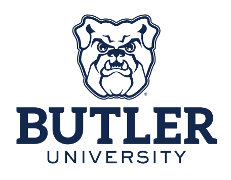 Butler University logo, one color navy variant, cell 13