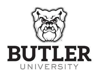 Butler University logo, one color black variant, cell 15