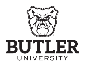 Butler University logo, one color black outline variant, cell 17