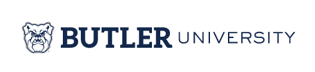 Butler University logo horizontal, full color variant, cell 20