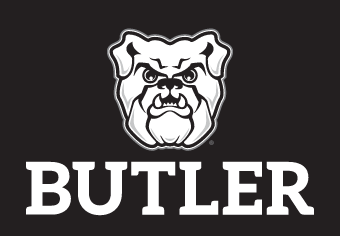Butler logo, reverse one color white on black variant, cell 29