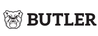 Butler logo horizontal, one color black variant, cell 37