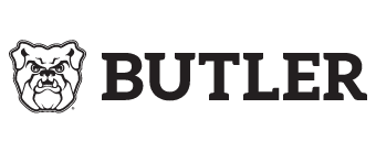 Butler logo horizontal, one color black outline variant, cell 39