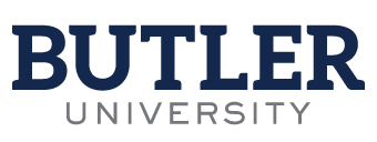 Butler University wordmark, one color navy variant, cell 42