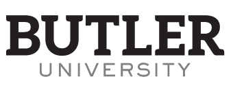 Butler University wordmark, one color black variant, cell 44