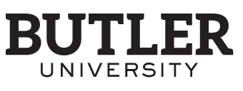 Butler University wordmark, one color black variant, cell 45
