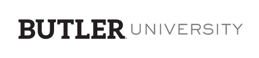 BUTLER UNIVERSITY wordmark, black/grey variant, cell 50