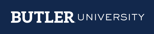 BUTLER UNIVERSITY wordmark, white/grey variant, cell 51