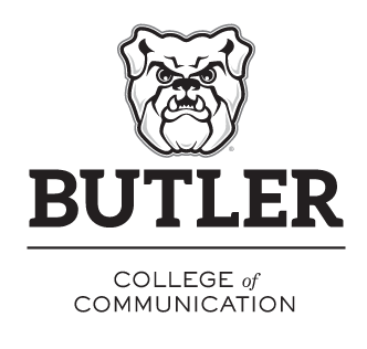 BUTLER COLLEGE of COMMUNICATION logo, black/white variant, cell 57