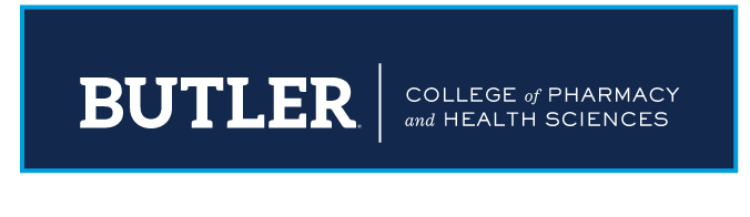 BUTLER COLLEGE of PHARMACY and HEALTH SCIENCES horizontal, white/blue variant, cell 94