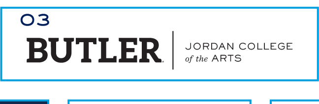 BUTLER JORDAN COLLEGE of the ARTS horizontal, black/white variant, cell 103