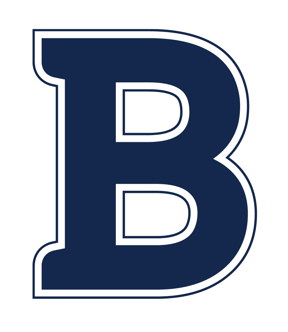 Butler B, two-color blue and white variant