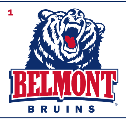 Belmont Bruins athletic logo full, full color variant, cell 11