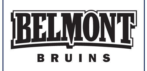 BELMONT BRUINS wordmark, black variant, cell 16