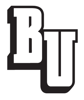 BU wordmark, black variant, cell 29