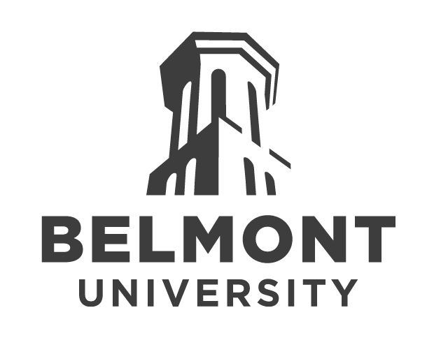 Belmont University Logo, Color Variations, Primary Logo, Black on White variant