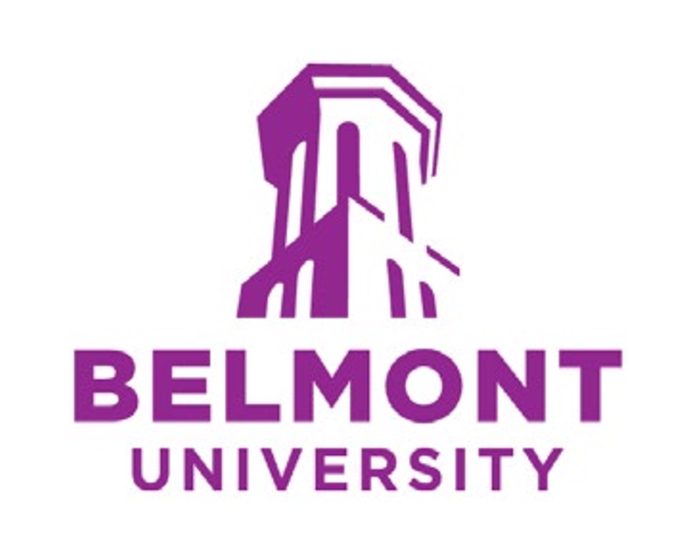 Belmont University logo, incorrect color, purple/pink variant