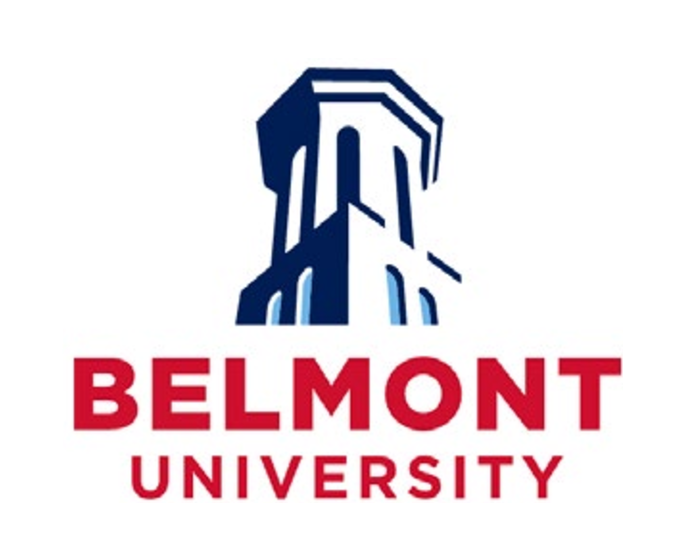 Belmont University logo, incorrect color, red/blue variant