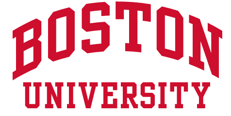 BOSTON UNIVERSITY wordmark, red on white variant, cell 106