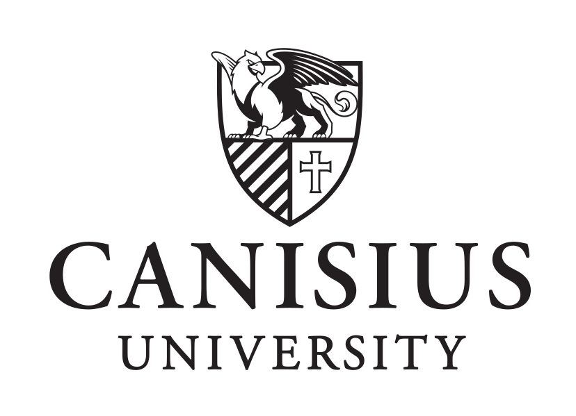 Canisius University logo, black on white variant, cell 13