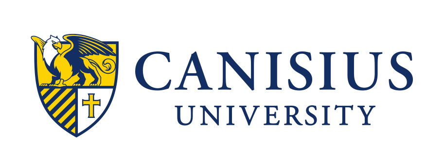 Canisius University horizontal logo, full color on white variant, cell 15