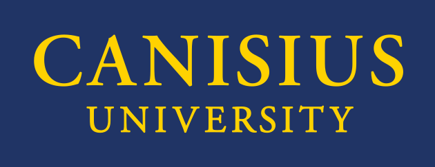Canisius University wordmark, yellow on blue variant, cell 21
