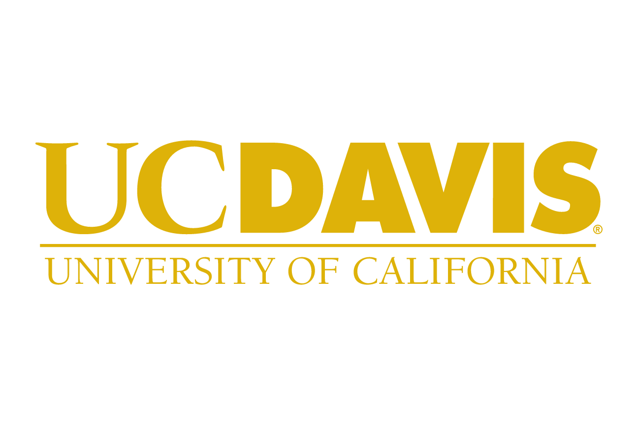 UC Davis secondary wordmark, gold/gold on white variant, cell 12
