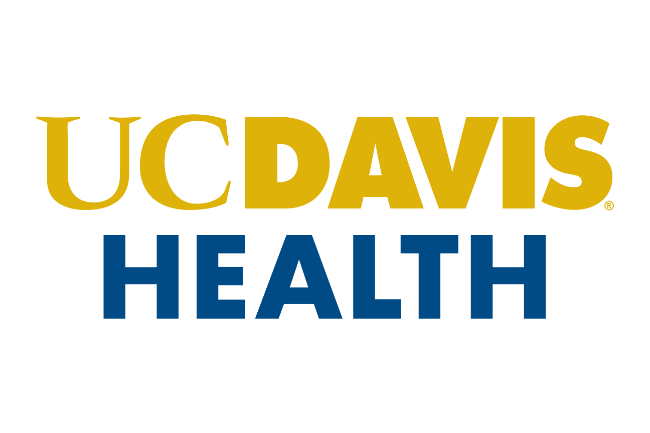 UC Davis Health wordmark, blue/gold on white variant, cell 13