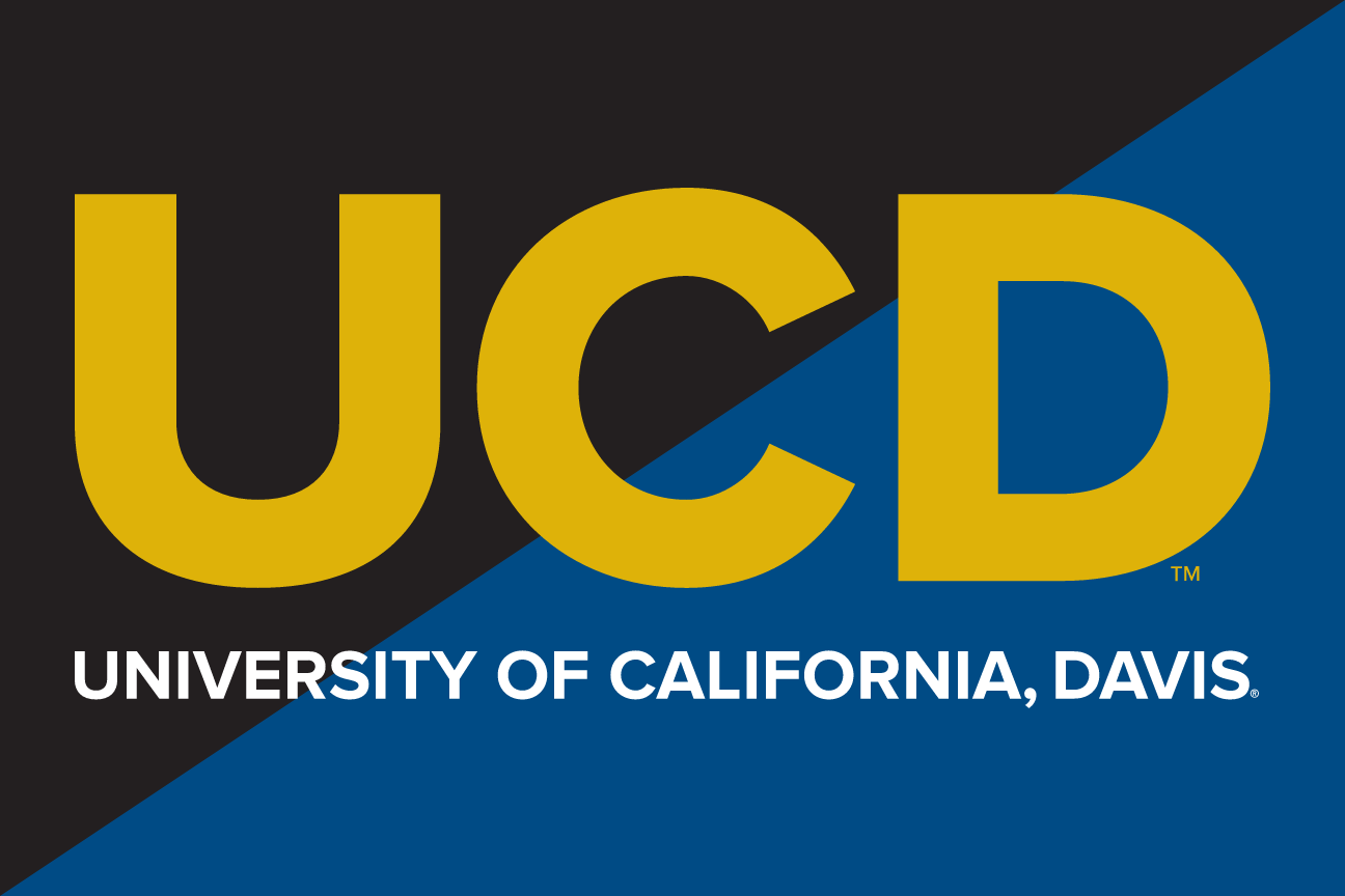 UCD lockup, gold/white on blue variant, cell 19