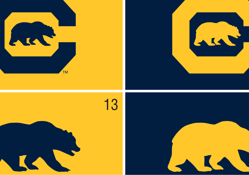 Cal script, gold on navy variant, cell 4