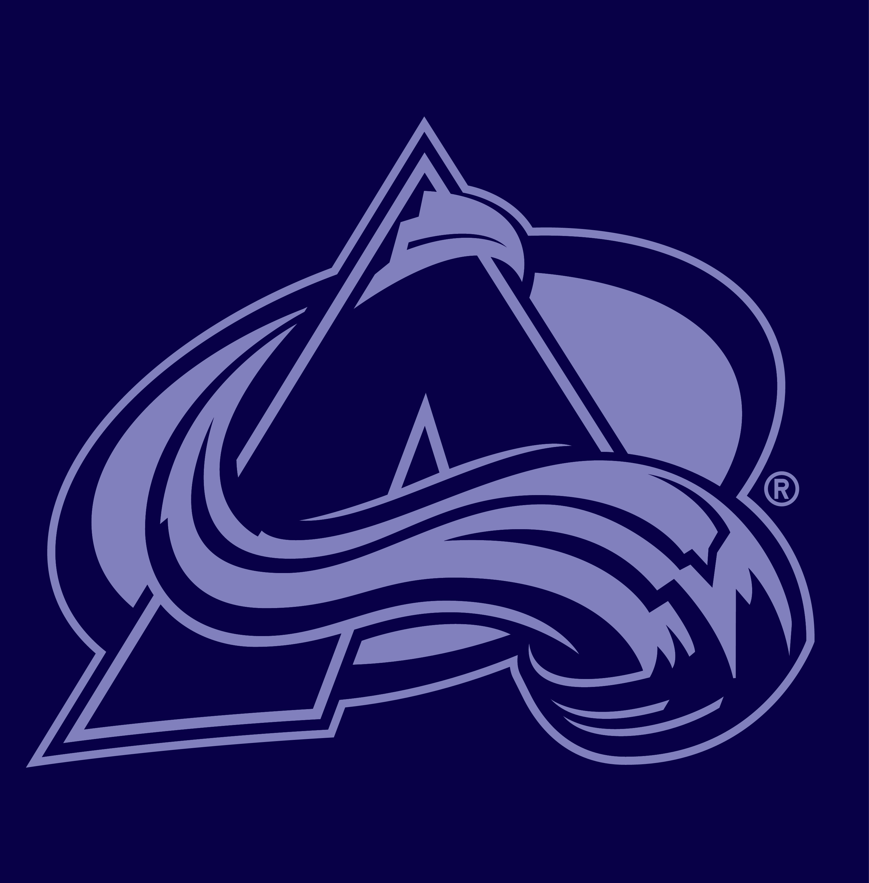 Colorado Avalanche primary logo, full color with R variant