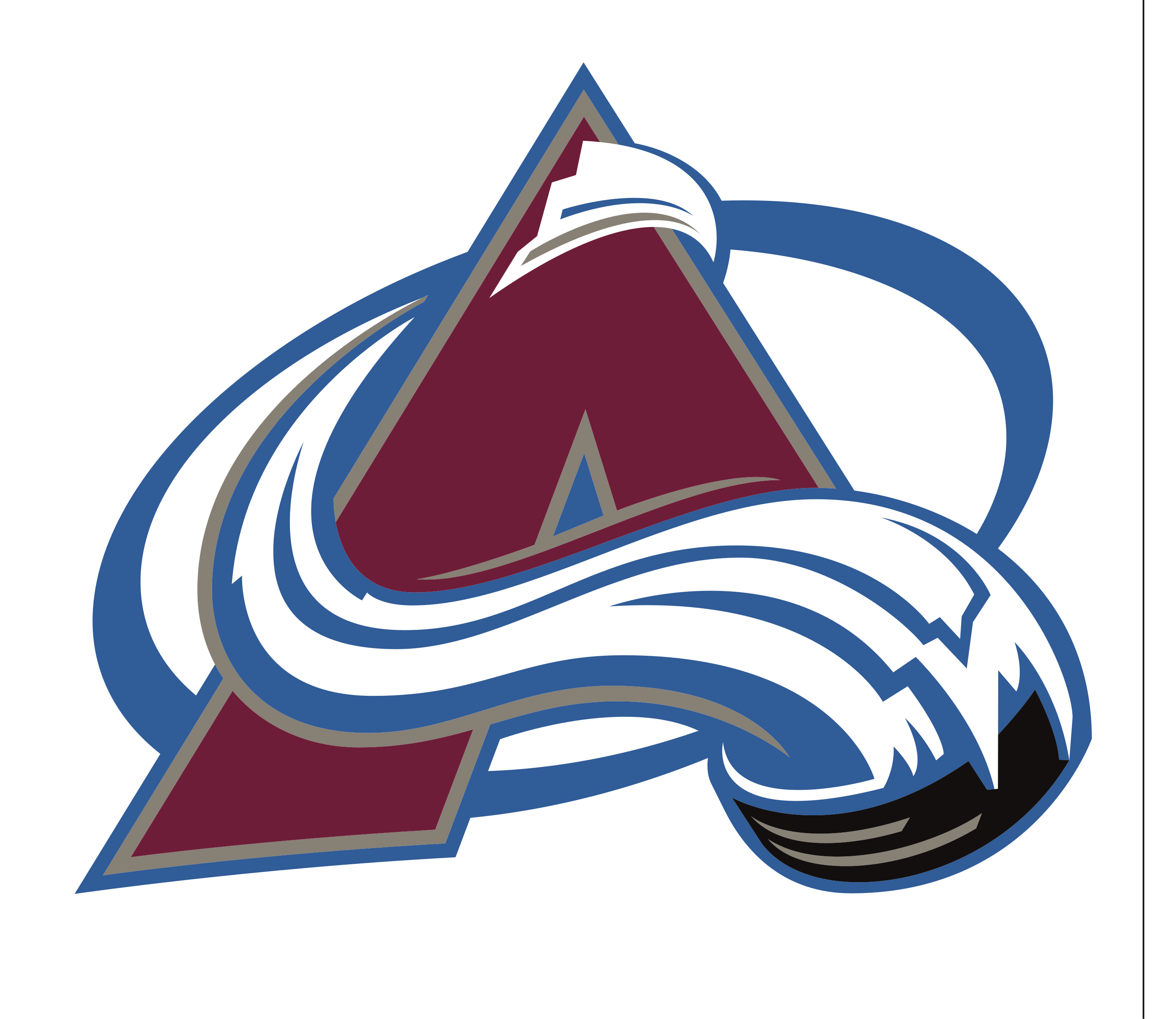 Colorado Avalanche primary logo, full color without R variant