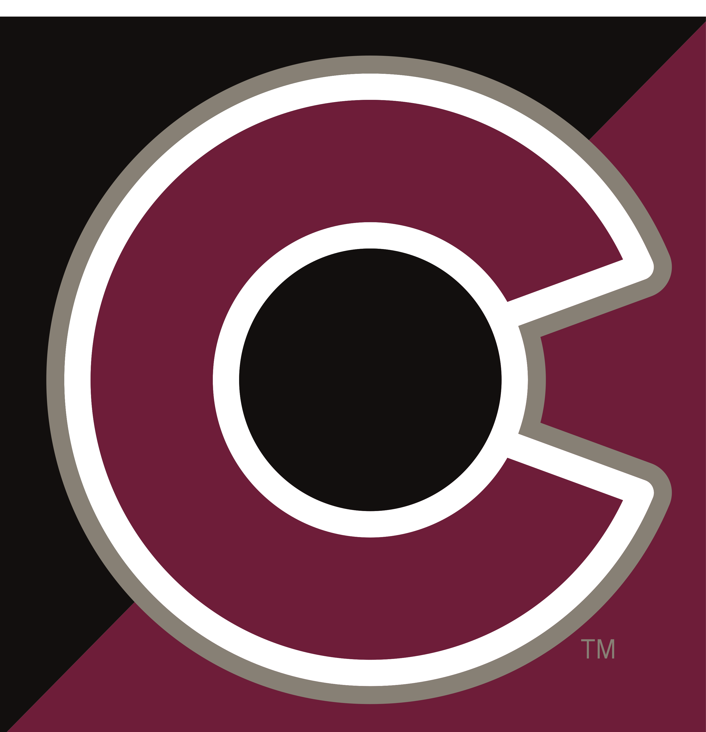 Colorado Avalanche secondary logo, full color on dark background variant