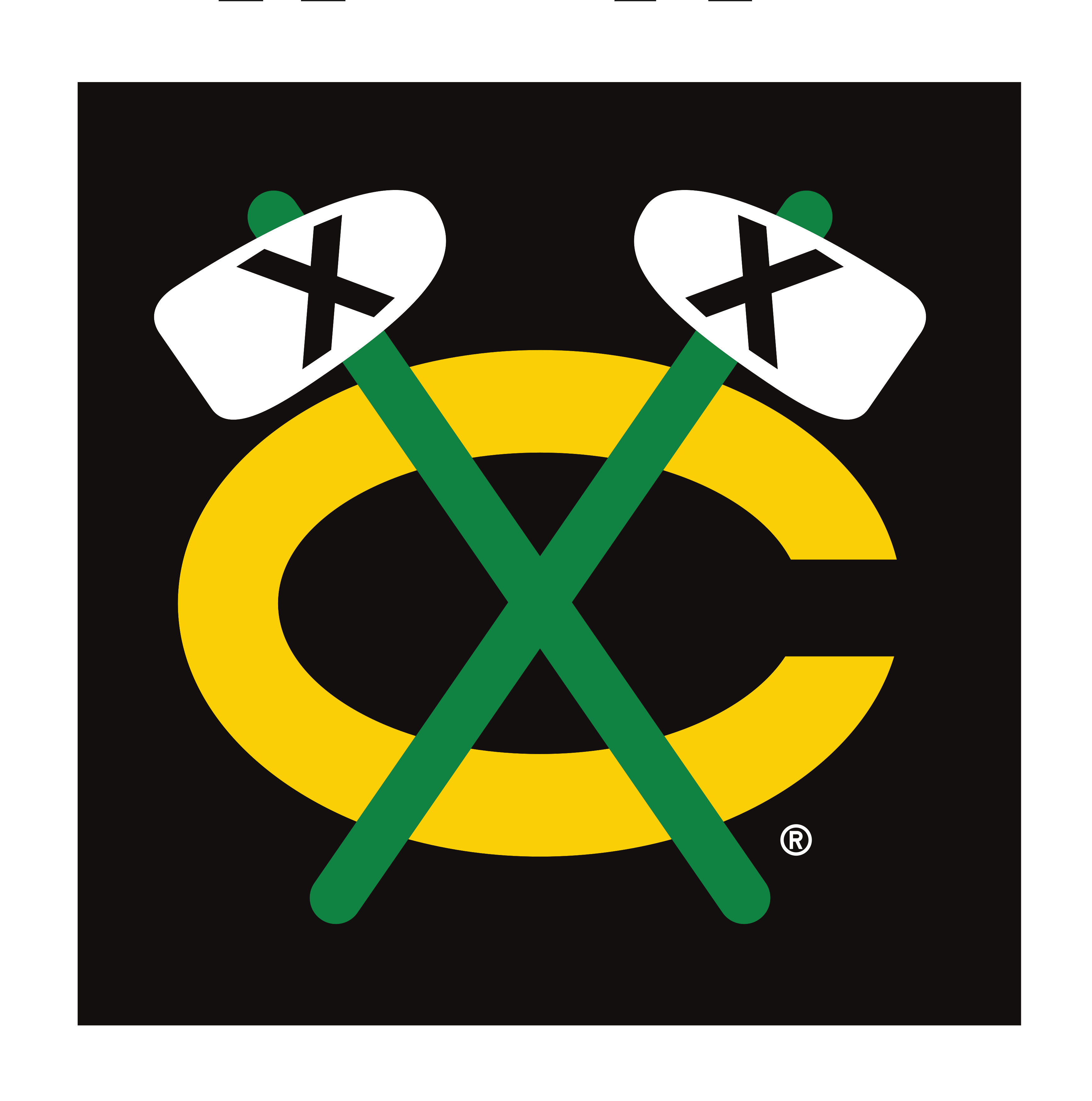 secondary logo, full color on black background variant