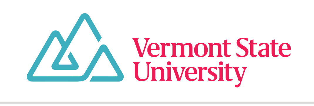 Vermont State University logo, horizontal color variant, cell 4