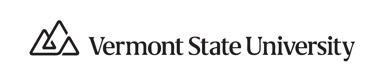 Vermont State University logo, wide horizontal black variant, cell 8