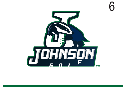 Johnson Golf logo, full color on white variant, cell 64
