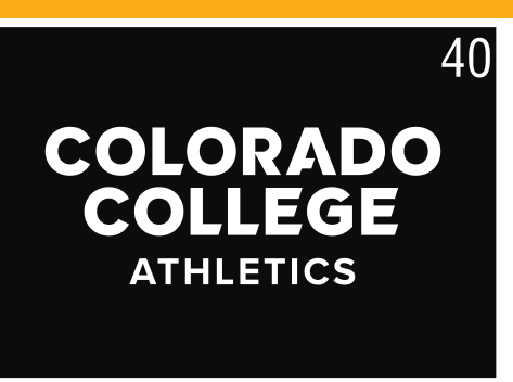 Colorado College Athletics, white wordmark on black variant, cell 40