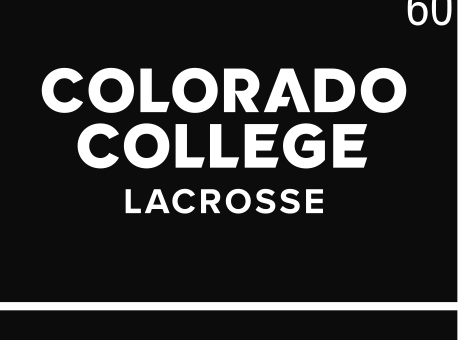 Colorado College Lacrosse, white wordmark on black variant, cell 60