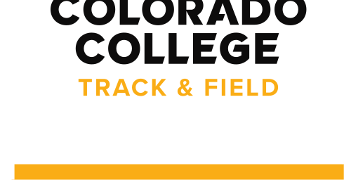 Colorado College Track & Field, black/gold wordmark variant, cell 77